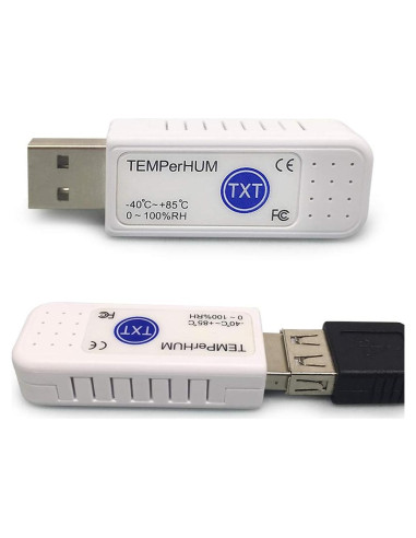 Higrómetro y Termómetro USB TEMPerHUM - Rango -40 a 85C