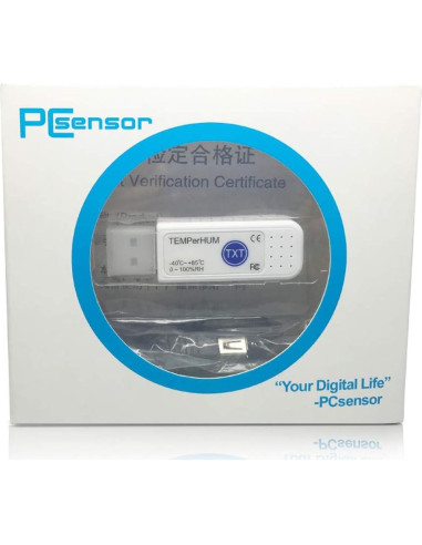 Higrómetro y Termómetro USB TEMPerHUM - Rango -40 a 85C
