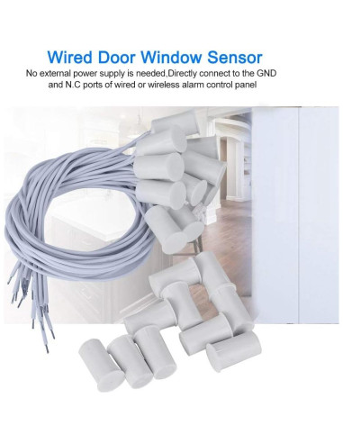 Sensor Magnético de Puerta Sonew 10 Piezas Cableado ABS