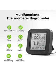 Termómetro e Higrómetro Inteligente GHome WiFi Control Remoto 2