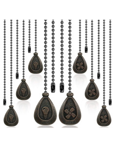 Patelai 8 Piezas Cadenas de Tirar Ventilador Techo Retro 30.48 cm