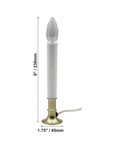 Lámpara de Ventana Eléctrica Creative Hobbies 22.86 cm Latón