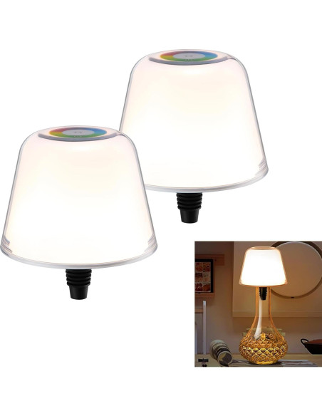 2 Pantallas de Lámpara de Botella VAPOURSKY Regulables LED 2 Pantallas de Lámpara de Botella VAPOURSKY Regulables LED