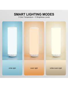 Lámpara de Mesa LED Semlos 30 cm Control Remoto USB 2