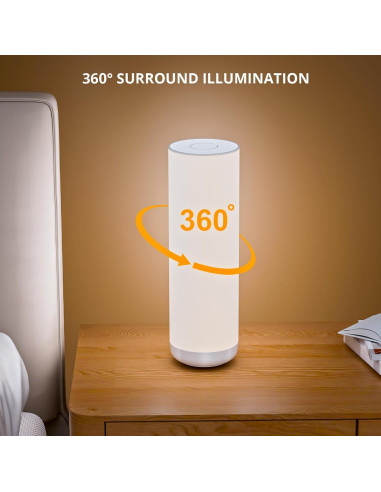 Lámpara de Mesa LED Semlos 30 cm Control Remoto USB