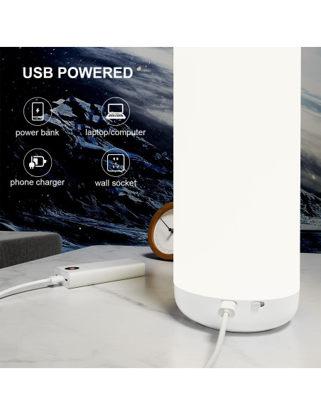 Lámpara de Mesa LED Semlos 30 cm Control Remoto USB Lámpara de Mesa LED Semlos 30 cm Control Remoto USB
