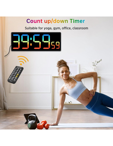 Reloj de Pared Digital Soobest 10.2" RGB con Control Remoto Reloj de Pared Digital Soobest 10.2" RGB con Control Remoto