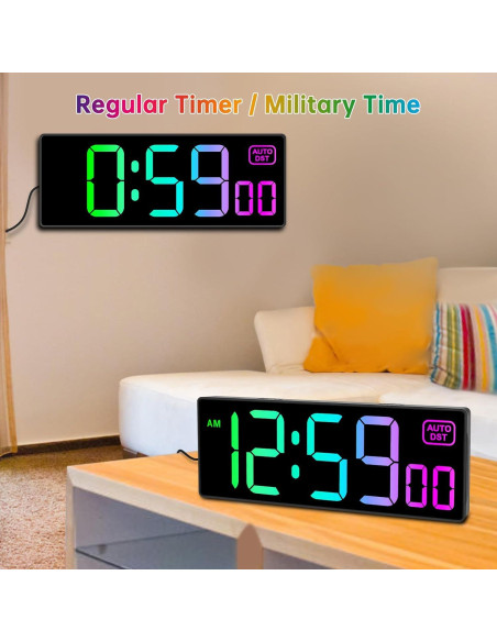 Reloj de Pared Digital Soobest 10.2" RGB con Control Remoto Reloj de Pared Digital Soobest 10.2" RGB con Control Remoto