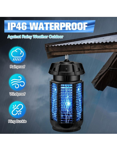 Trampa Eléctrica para Mosquitos Qualirey 4000V 20W IPX4