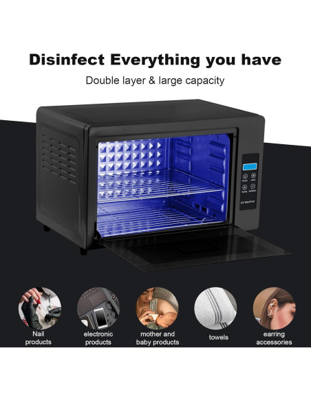 Esterilizador UV 24L Genérico con Pantalla LED y 3 Modos Esterilizador UV 24L Genérico con Pantalla LED y 3 Modos