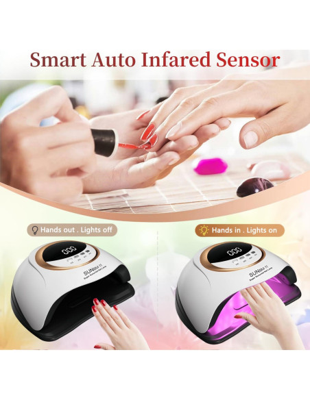 Lámpara UV LED DMJWAN 280W Secador de Uñas Gel 66 Perlas Lámpara UV LED DMJWAN 280W Secador de Uñas Gel 66 Perlas