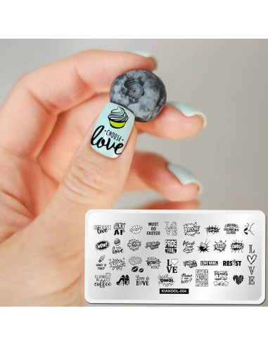 Placas de Estampado de Uñas KIANOOL 6 Piezas Diseño Variado