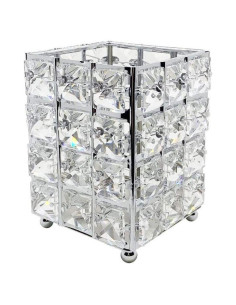 Organizador de Brochas de Maquillaje Miaowater Cuadrado Plateado