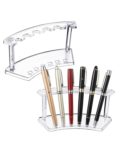 Soporte de Plástico para Bolígrafos Tinlade - 2 Piezas, 6 Ranuras Soporte de Plástico para Bolígrafos Tinlade - 2 Piezas, 6 Ranuras