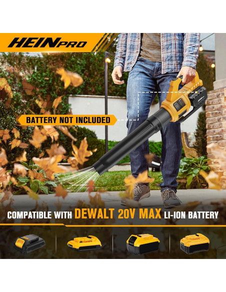 Soplador de Hojas Inalámbrico HEINPRO 20V 1,63 kg Turbo 400 CFM Soplador de Hojas Inalámbrico HEINPRO 20V 1,63 kg Turbo 400 CFM