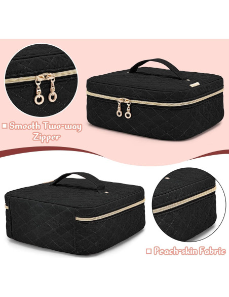 Bolsa de Transporte para Esmalte de Uñas YARWO Negra 36 Botellas Bolsa de Transporte para Esmalte de Uñas YARWO Negra 36 Botellas