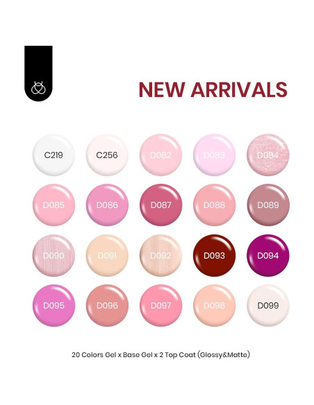 Set de Esmalte de Uñas en Gel Beetles 23 Piezas Rosa Nude Set de Esmalte de Uñas en Gel Beetles 23 Piezas Rosa Nude