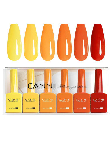 Set de Esmalte de Uñas Gel CANNI 6Pcs 9ml Otoño Colores