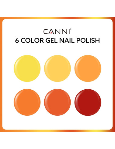 Set de Esmalte de Uñas Gel CANNI 6Pcs 9ml Otoño Colores