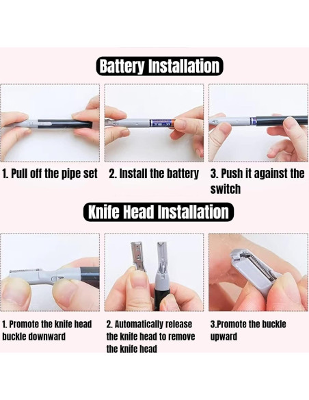Recortador de Cejas Eléctrico Zetiling para Mujeres - Compacto y Efectivo Recortador de Cejas Eléctrico Zetiling para Mujeres - Compacto y Efectivo
