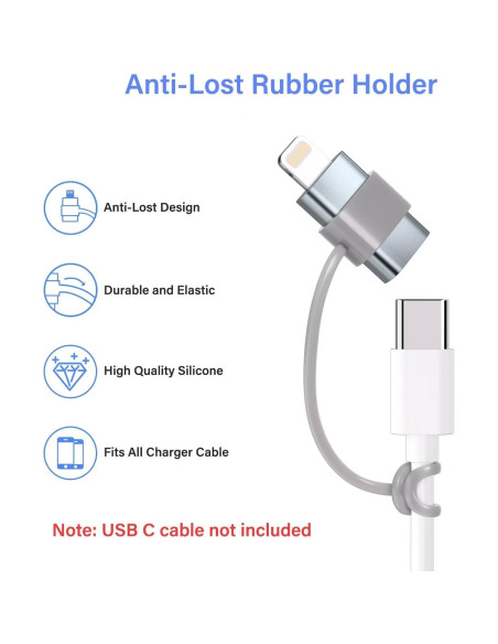 Adaptador USB C a Lightning Thousover 1.8-2.2A Carga Rápida Adaptador USB C a Lightning Thousover 1.8-2.2A Carga Rápida