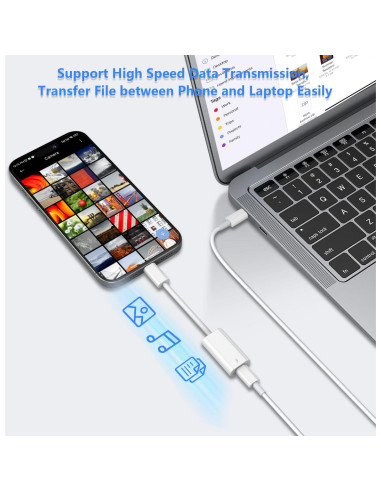 Adaptador Lightning a USB C 60W Azddur - Carga Rápida
