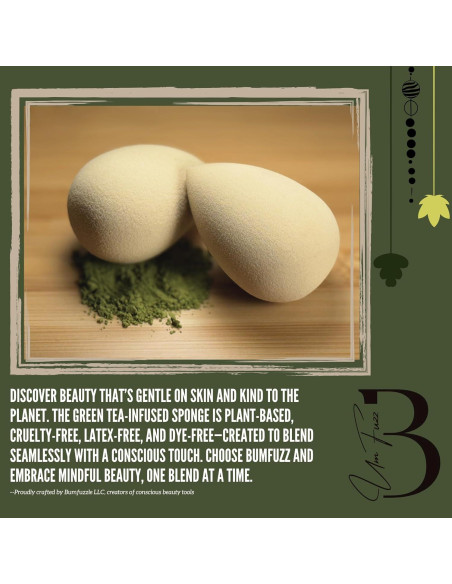 Esponja de Maquillaje Ecológica Bumfuzz Té Verde 1 Cuenta Esponja de Maquillaje Ecológica Bumfuzz Té Verde 1 Cuenta