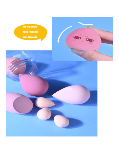 Set de 7 Esponjas de Maquillaje VAVOLO Multicolor para Base