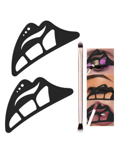Set de Herramientas de Maquillaje Eyetour - Plantillas Sombra de Ojos y Brocha