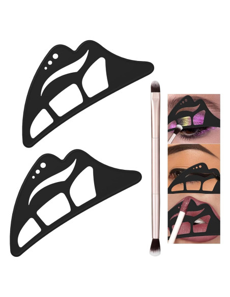 Set de Herramientas de Maquillaje Eyetour - Plantillas Sombra de Ojos y Brocha Set de Herramientas de Maquillaje Eyetour - Plantillas Sombra de Ojos y Brocha