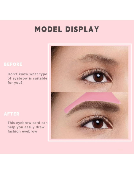 Plantillas de Cejas de Silicona HOSAILY 6 Formas Reutilizables Plantillas de Cejas de Silicona HOSAILY 6 Formas Reutilizables