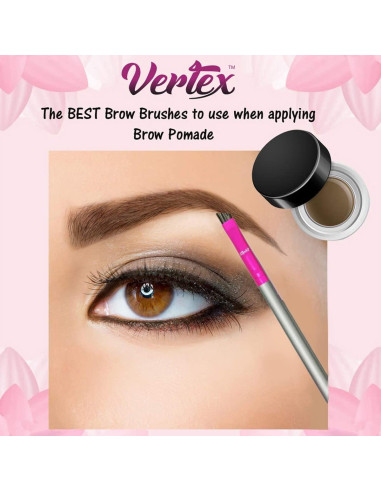 Kit de Brochas para Cejas Vertex Beauty - 2 Piezas Anguladas