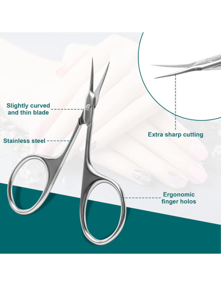 Tijeras de Manicura CGBE Curvadas para Cejas y Cutículas Tijeras de Manicura CGBE Curvadas para Cejas y Cutículas