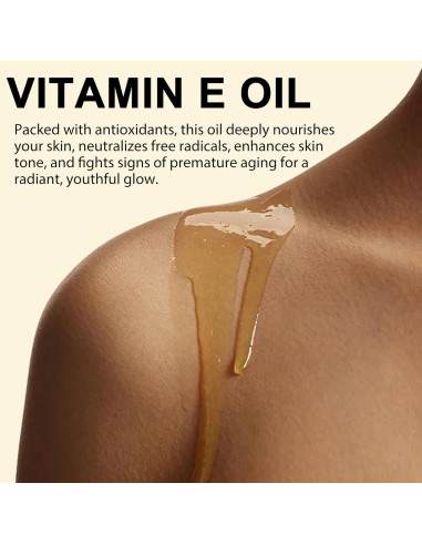 Aceite de Vitamina E Pura 75,000 UI Genérico 60ml Hidratante
