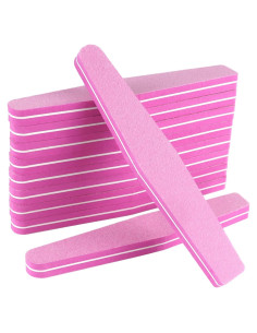 Paquete de 10 limas y pulidores de uñas TKYZMS Rosa 100/180