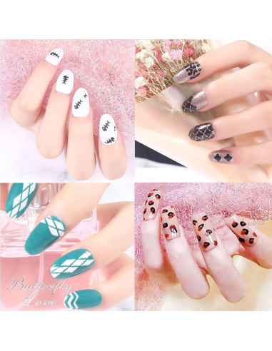 Plantillas de Uñas Reutilizables Furimuk - 144 Piezas, 72 Diseños