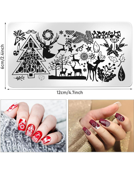 Kits de Estampado de Uñas Navideñas Maitys - 10 Piezas Kits de Estampado de Uñas Navideñas Maitys - 10 Piezas
