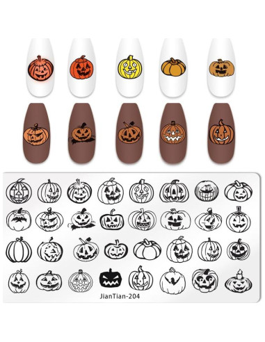 Placas de Estampado de Uñas Halloween JERCLITY 6 Pcs