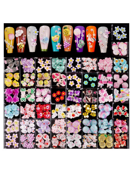 Set de 250 Adornos para Uñas 3D DALOO - Formas Variadas Set de 250 Adornos para Uñas 3D DALOO - Formas Variadas