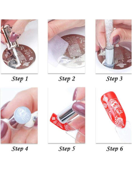 Kit de Estampado de Uñas Dioche con 4 Bolígrafos y Placas Kit de Estampado de Uñas Dioche con 4 Bolígrafos y Placas
