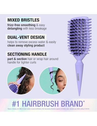 Cepillo para Cabello Conair Curl Define Pro - Doble Ventilación - Púrpura