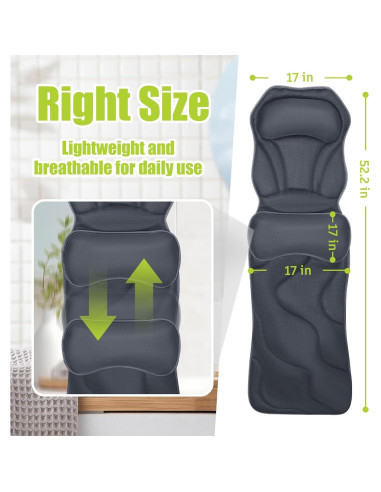Almohada de Baño Completo Bathland 132x43 cm Antideslizante