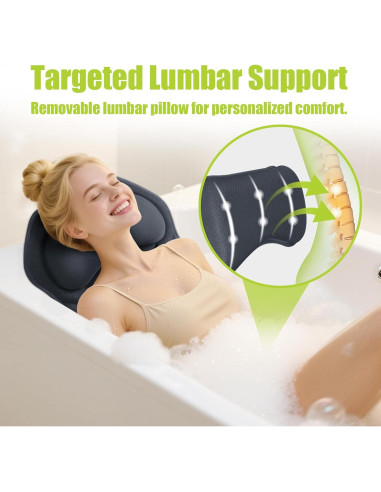 Almohada de Baño Completo Bathland 132x43 cm Antideslizante