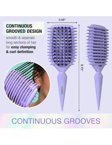 Cepillo para Cabello Conair Curl Define Pro - Doble Ventilación - Púrpura