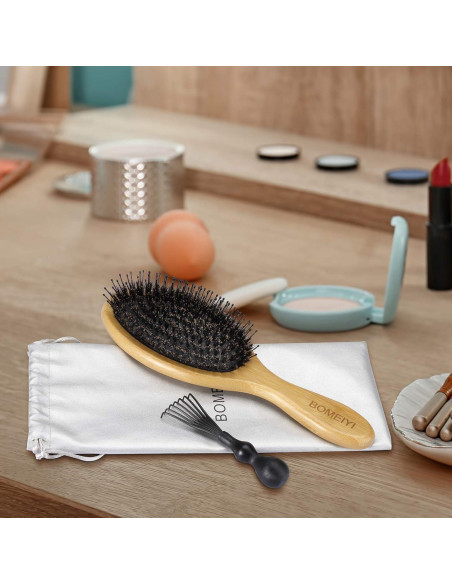 Cepillo de Cerdas de Jabalí BOMEIYI para Todo Tipo de Cabello Cepillo de Cerdas de Jabalí BOMEIYI para Todo Tipo de Cabello