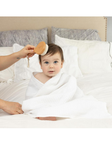 Juego de Cepillos para Bebé Natural Boho - Madera y Cerdas Suaves