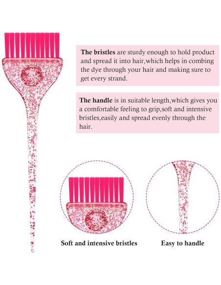 6 Cepillos de Tinte para Cabello Patelai Multicolor Suaves 6 Cepillos de Tinte para Cabello Patelai Multicolor Suaves