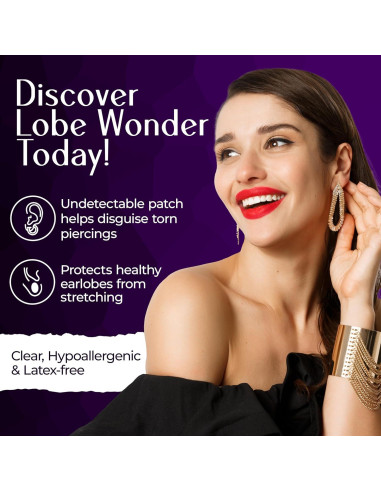 Parches Lobe Wonder para Soporte de Lóbulo de Oreja - 60 Unidades