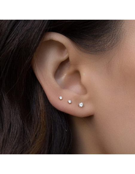 Falsos Studs de Nariz MODRSA - 12 Piezas 3/4/5mm Plata Falsos Studs de Nariz MODRSA - 12 Piezas 3/4/5mm Plata