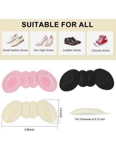 6 Pares Almohadillas para Talones Qgond - Alivio Dolor y Ampollas